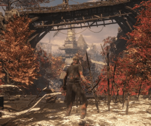 war torn village
