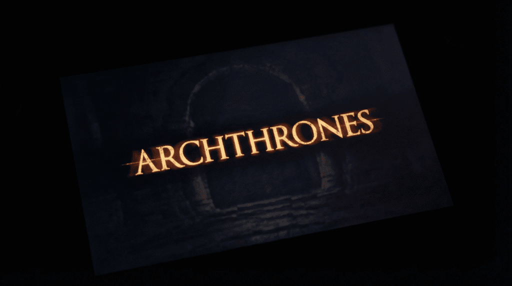Steam Deck screen showing the Dark Souls Archthrones title menu successfully loaded.